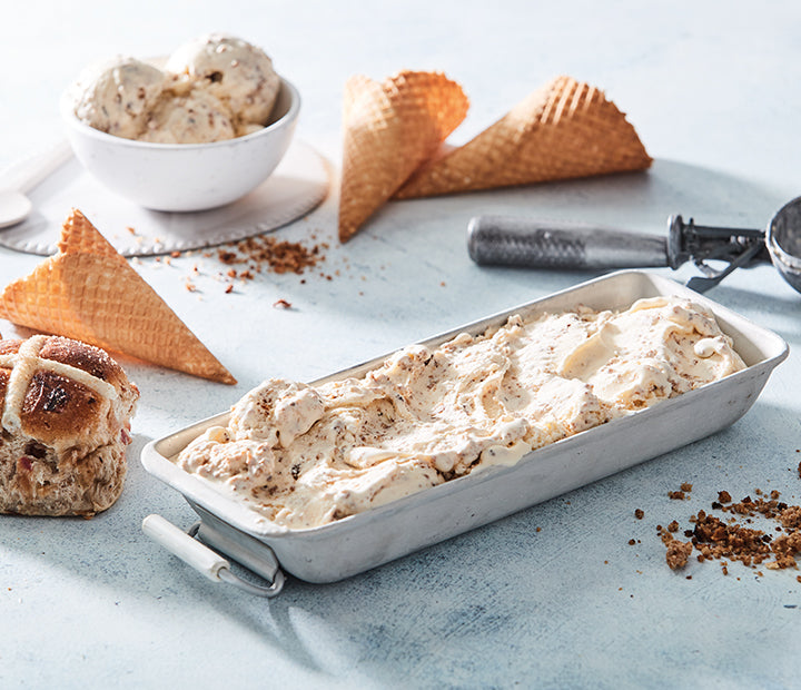 Apple & Cinnamon Hot Cross Bun Ice Cream