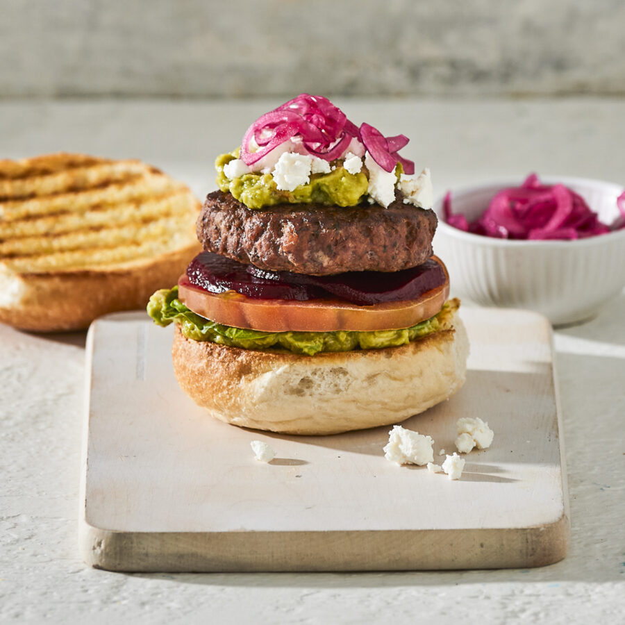 Avocado and Feta Burger Recipe