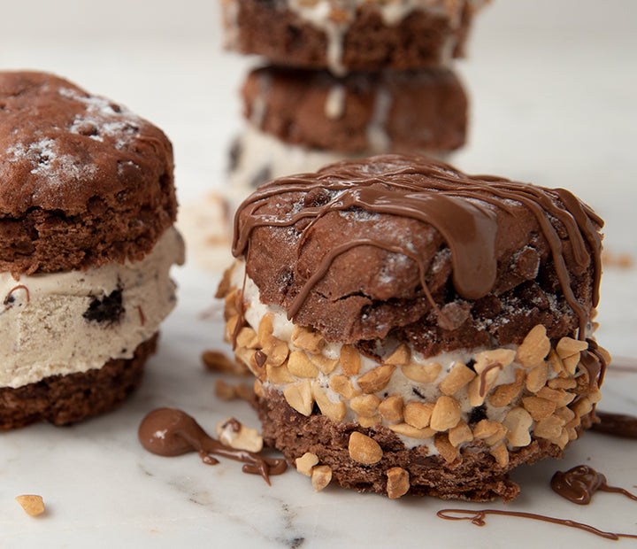 Choc Mud Scone Ice Cream Sandwiches
