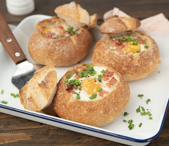 Mini Sourdough Roll Quiche