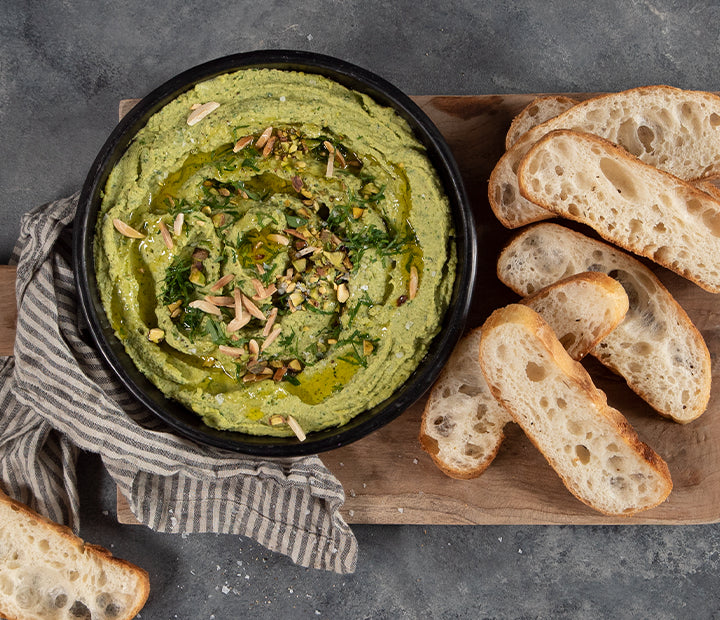 Lemon Spinach Hummus