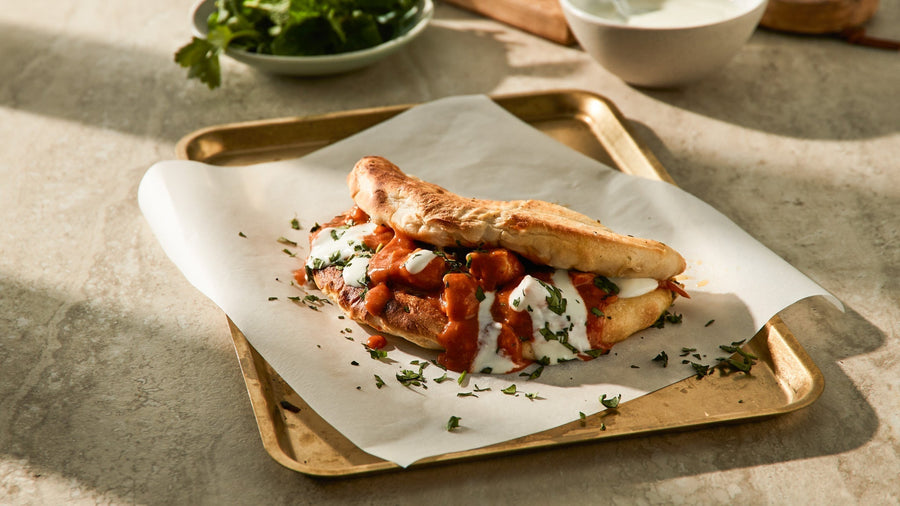 Butter Chicken Folded Pizza Recipe