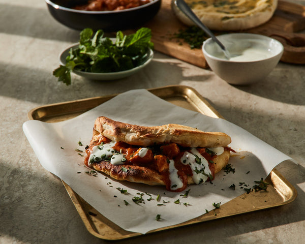 Butter Chicken Folded Pizza Recipe