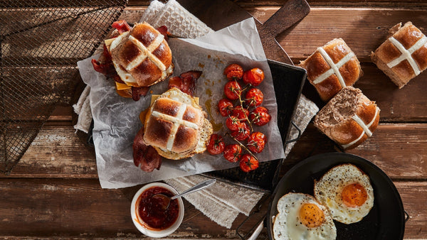 Hot Cross Bun Breakfast Sandwiches Recipe