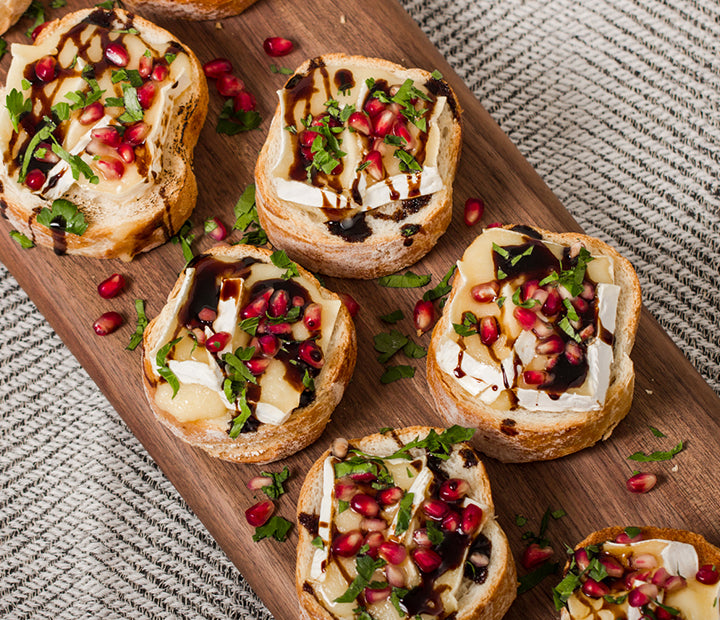 Brie and Pomegranate Bruschetta