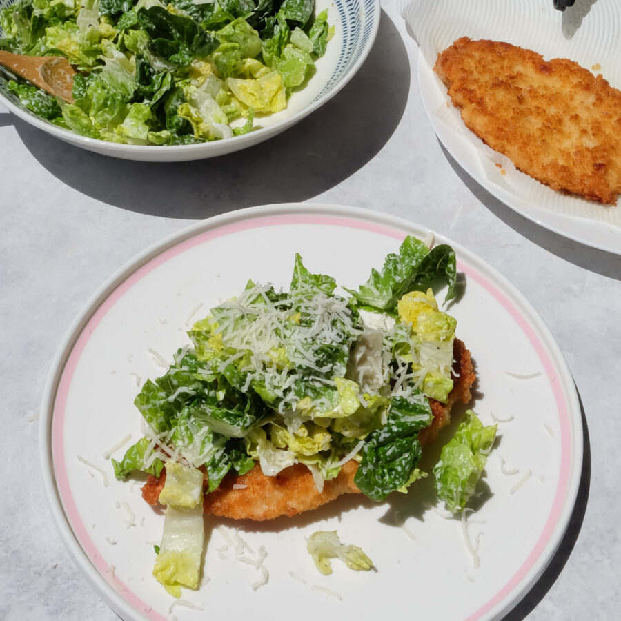 Caesar Salad Schnitzels Recipe