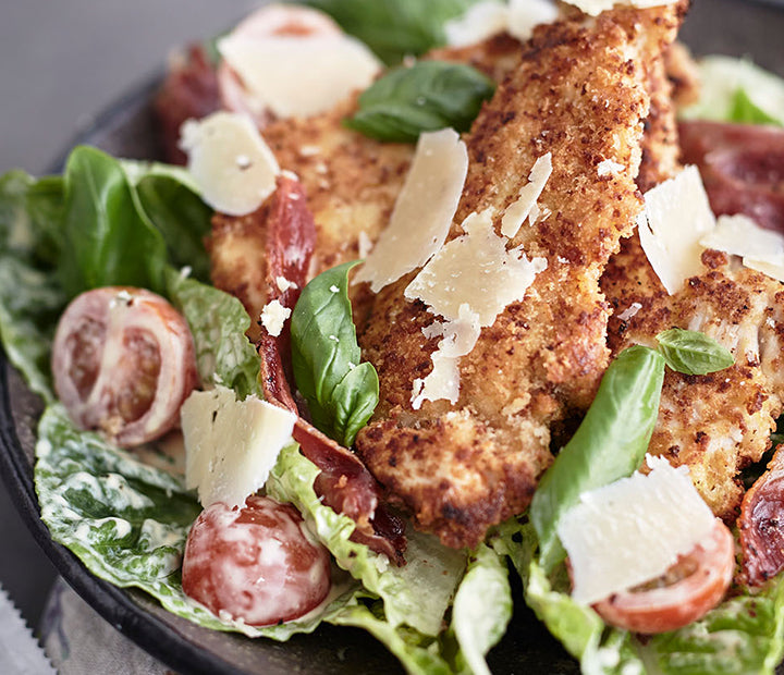 Cheesymite Crumbed Chicken Salad