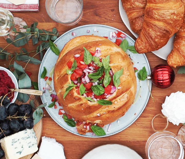 Baked Brie & Caprese Cob