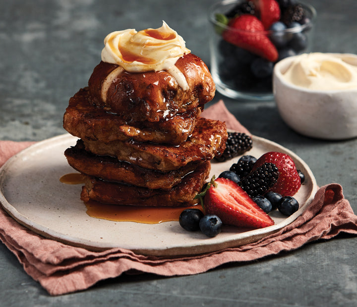 Apple & Cinnamon Hot Cross Bun French Toast