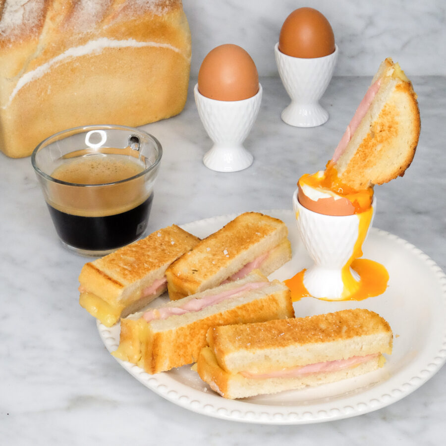 Ham & Cheese Toastie Soldiers & Dippy Eggs Recipe