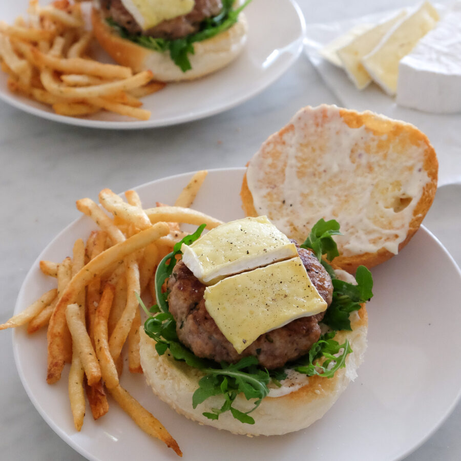 Pork & Brie Burgers Recipe