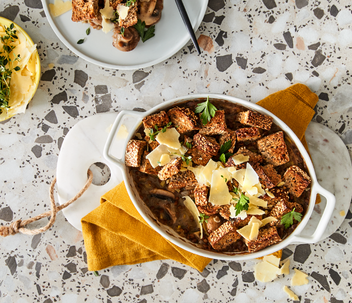 Mushroom, Leek & Lentil Pie