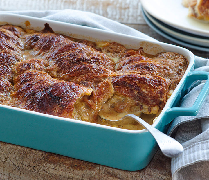 Dulce de Leche Croissant Pudding