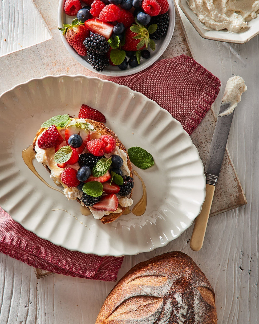 Loaded Summer Fruit Sourdough Toast Recipe