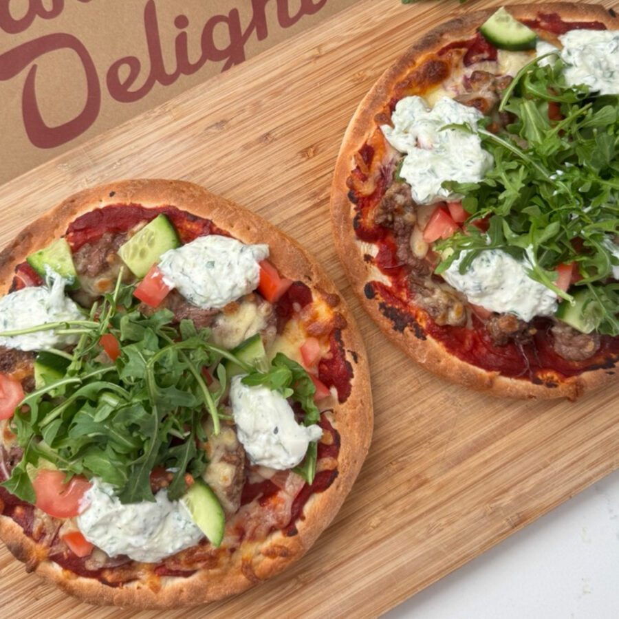 Greek Lamb Pizzas Recipe