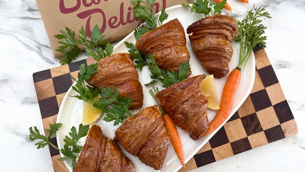 Croissant "Carrots" with Herby Lemon Cream Cheese Recipe