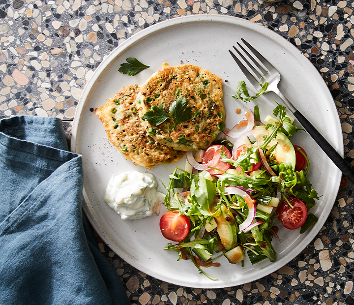 Pea & Zucchini Fritters Recipe