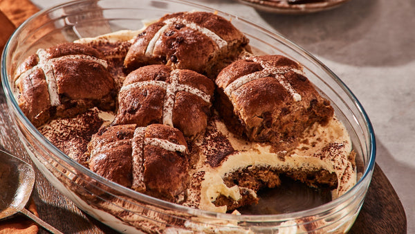 Mocha Hot Cross Bun Tiramisu Recipe