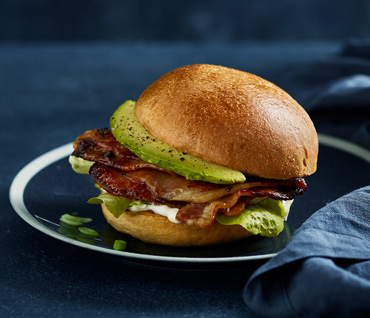 Maple Glazed Bacon, Lettuce, Avocado Brioche Brunch Buns