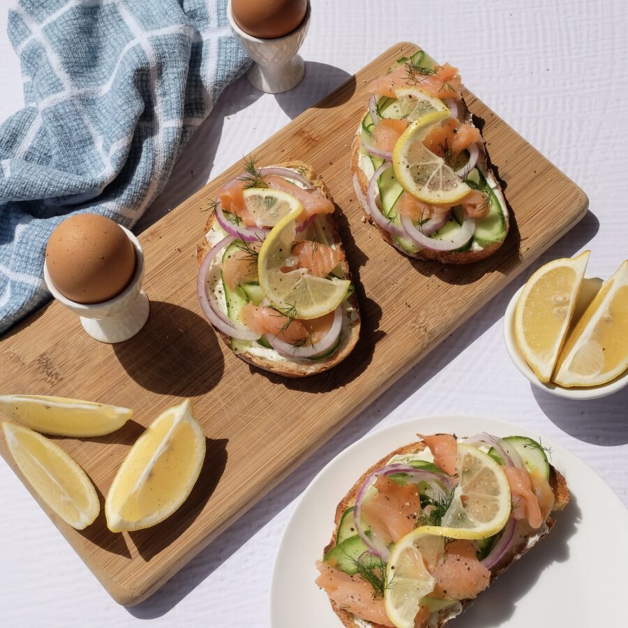 Smoked Salmon and Cream Cheese Open Sandwich Recipe