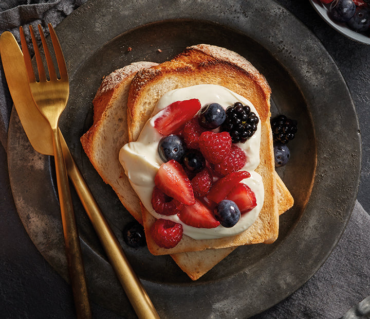 Vanilla Bean and Cinnamon Mascarpone with Mixed Berries