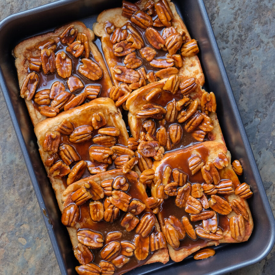 French Toast with Caramelised Pecans Recipe