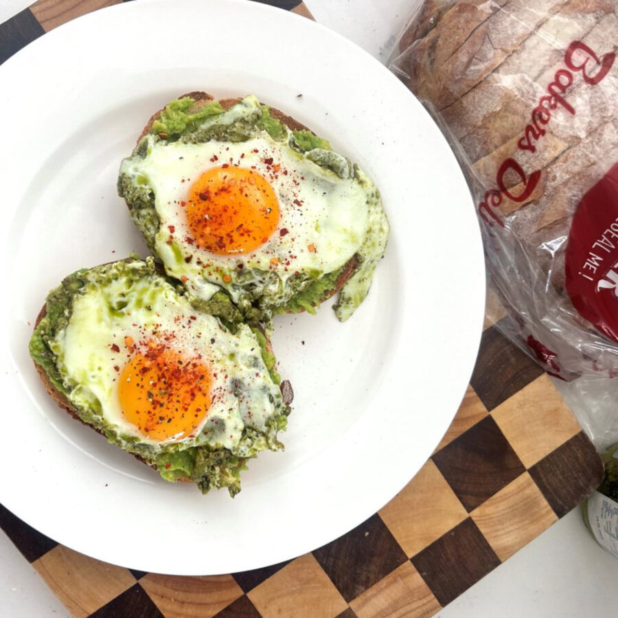 Fried Pesto Eggs Recipe