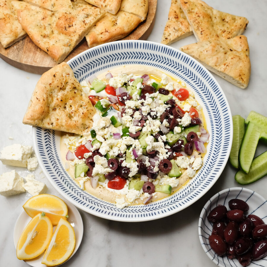 7 Layer Greek Dip & Garlic Pizza Dippers Recipe