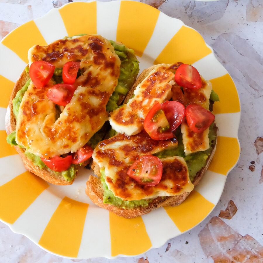 Hot Honey Halloumi Toast Recipe