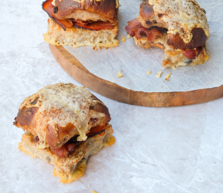 Hot Cross Bun Breakfast Toasted Sandwich Recipe