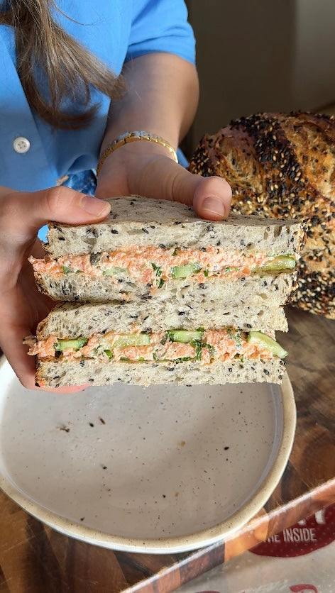 Everything Sourdough Chopped Salmon Sandwich Recipe