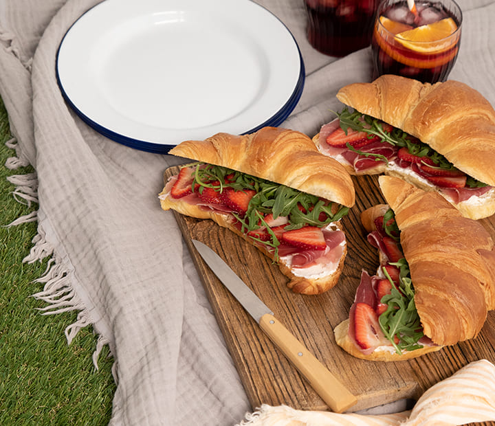 Prosciutto & Strawberry Croissants