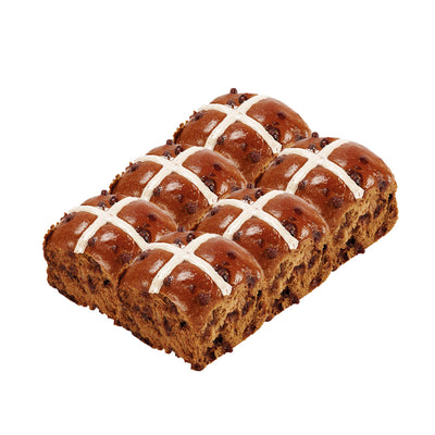 Mocha Hot Cross Bun 6 Pack