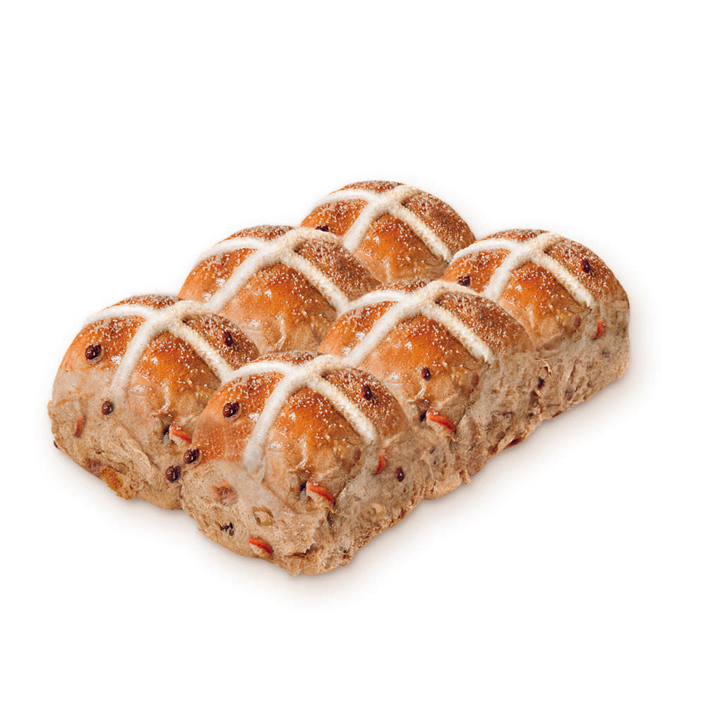 Apple & Cinnamon Hot Cross Bun 6 Pack