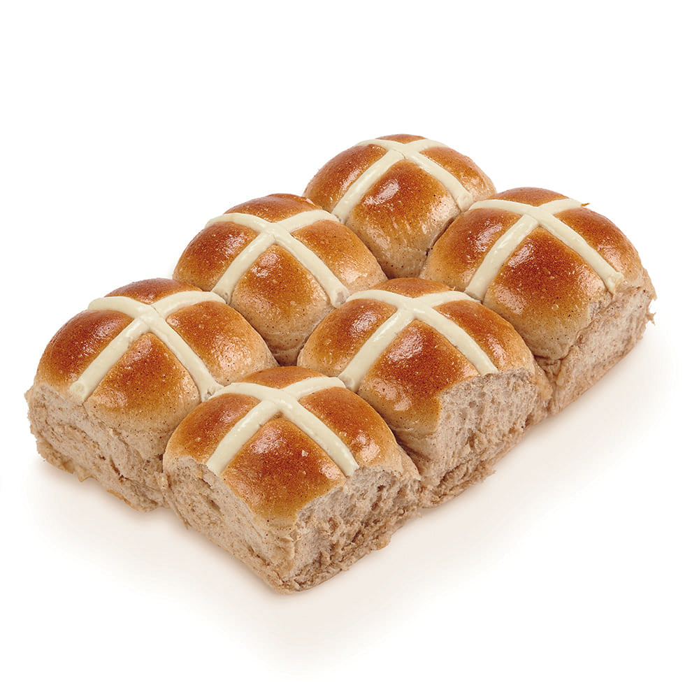 Fruitless Hot Cross Bun 6 Pack
