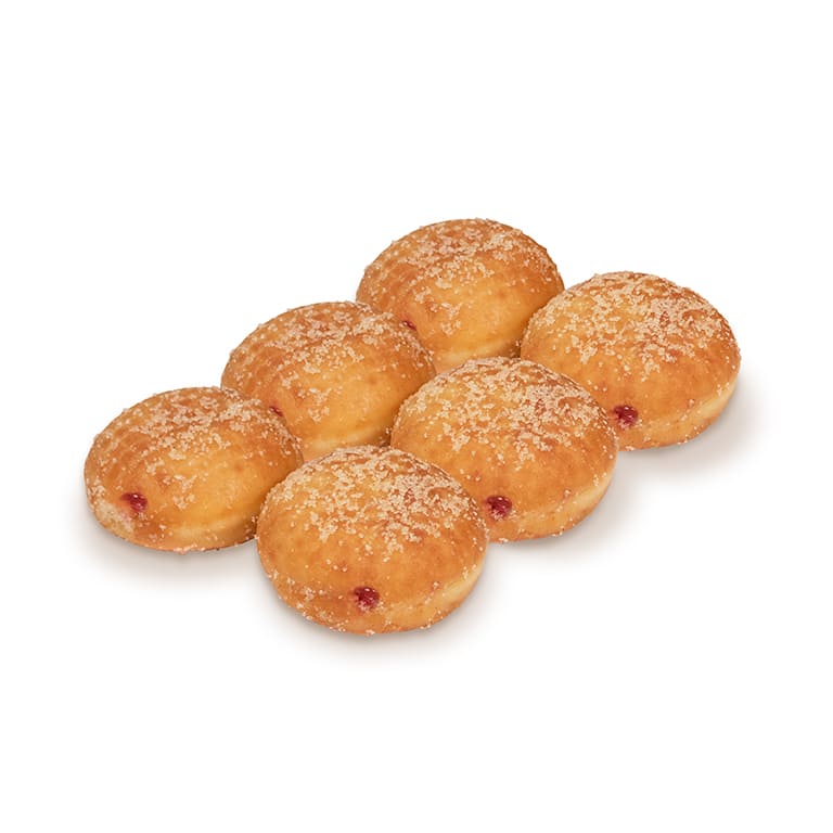 Mini Jam Donuts 6 Pack – Bakers Delight